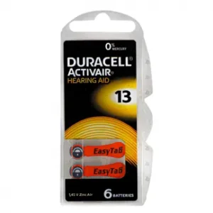 Duracell Size-13 Hearing Aid Battery – 6 Pieces Pack