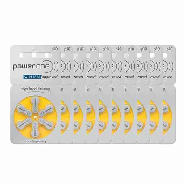 Power One P10 Hearing Aid Battery – 10 Strips Total 60 Batteries