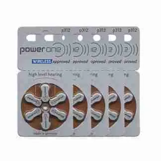 Power One P312 Hearing Aid Battery – 5 Strips Total 30 Batteries