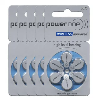 Power One P675 Hearing Aid Battery – 5 Strips Total 30 Batteries