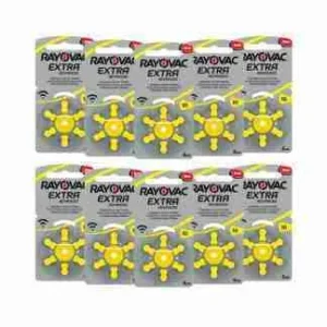 Royovac Size-10 Hearing Aid Battery – 10 Strips Total 60 Batteries
