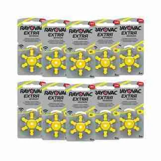 Royovac Size-10 Hearing Aid Battery – 10 Strips Total 60 Batteries