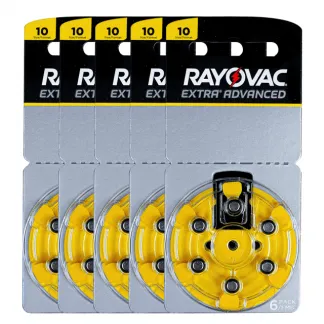 Royovac Size-10 Hearing Aid Battery – 5 Strips Total 30 Batteries