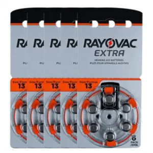 Royovac Size-13 Hearing Aid Battery – 5 Strips Total 30 Batteries