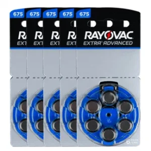 Royovac Size-675 Hearing Aid Battery – 5 Strips Total 30 Batteries