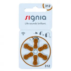 Signia Size-312 Hearing Aid Battery – 6 Pieces Pack