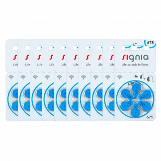 Signia Size-675 Hearing Aid Battery – 10 Strips Total 60 Batteries